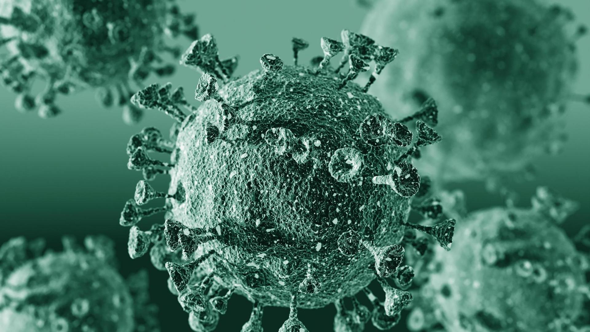 Digital erzeugtes Bild des Coronavirus Digital erzeugtes Bild des Coronavirus