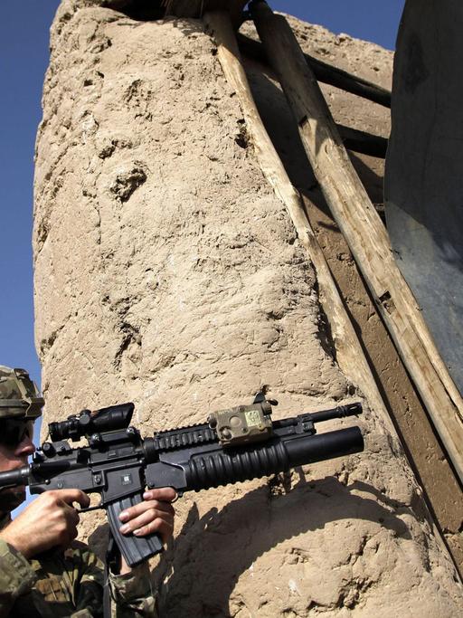 US-Truppen in der afghanischen Stadt Nawabad in der Provinz Kundus