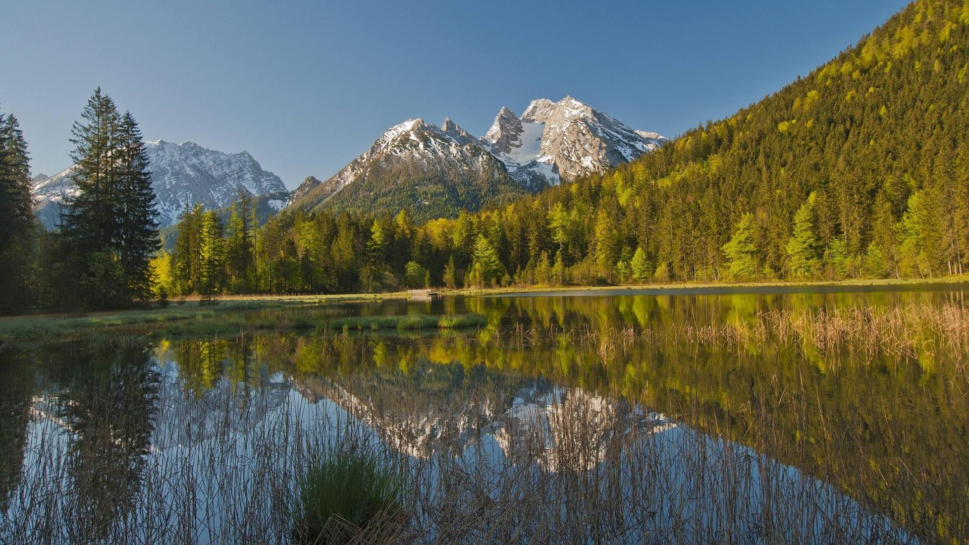 Berchtesgadener Land: Blick auf die Alpen und Gletscher Berchtesgadener Land: Blick auf die Alpen und Gletscher