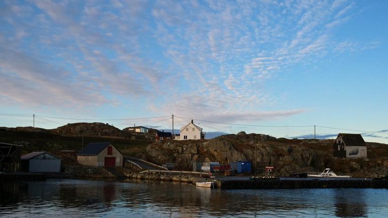 Der Hafen von Utsira, eine kleine Insel vor der Küste Norwegens