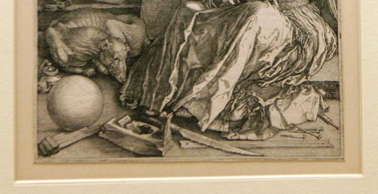 Eine Frau betrachtet am Donnerstag (16.02.2006) in der Neuen Nationalgalerie in Berlin das Bild "Melancholia" von Albrecht Dürer. Das Kunstwerk ist Teil der Ausstellung "Melancholie. Genie und Wahnsinn in der Kunst" die von Freitag (17.02.2006) bis zum 07.05.2006 in der Neuen Nationalgalerie in Berlin fast 400 Gemälde und Skulpturen aus zwei Jahrtausenden zeigt. Eine Frau betrachtet am Donnerstag (16.02.2006) in der Neuen Nationalgalerie in Berlin das Bild "Melancholia" von Albrecht Dürer. Das Kunstwerk ist Teil der Ausstellung "Melancholie. Genie und Wahnsinn in der Kunst" die von Freitag (17.02.2006) bis zum 07.05.2006 in der Neuen Nationalgalerie in Berlin fast 400 Gemälde und Skulpturen aus zwei Jahrtausenden zeigt.