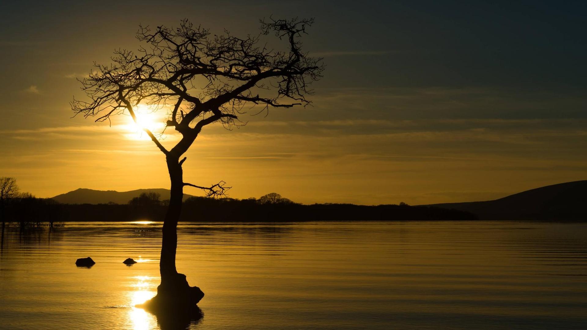 Sonnenuntergang am Loch Lomond in Schottland. Sonnenuntergang am Loch Lomond in Schottland.