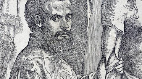 Der Mediziner Andreas Vesalius, flämischer Anatom der Renaissance