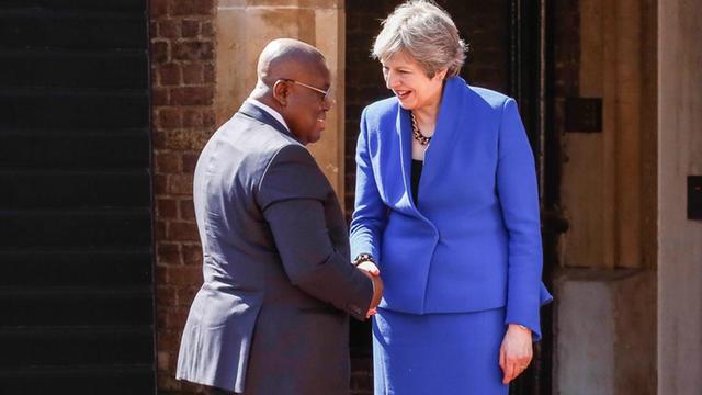 April 2018: Großbritanniens Premierministerin Theresa May begrüßt Ghanas Präsidenten Nana Addo Dankwa Akufo-Addoin London.