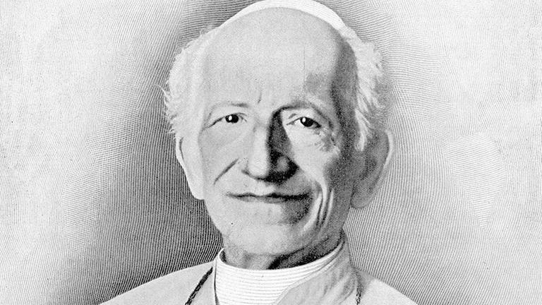 Die Abbildung zeigt ein Porträt von Papst Leo XIII. (1810-1903). Im Jahr 1878 wurde er zum Nachfolger von Pius IX. zum Papst gewählt. Die Abbildung zeigt ein Porträt von Papst Leo XIII. (1810-1903). Im Jahr 1878 wurde er zum Nachfolger von Pius IX. zum Papst gewählt.