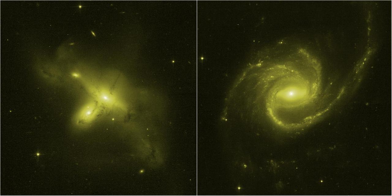 Sehnsüchtig erwartete Galaxien: Die beiden ersten Hubble-Beobachtungen nach fünf Wochen Zwangspause