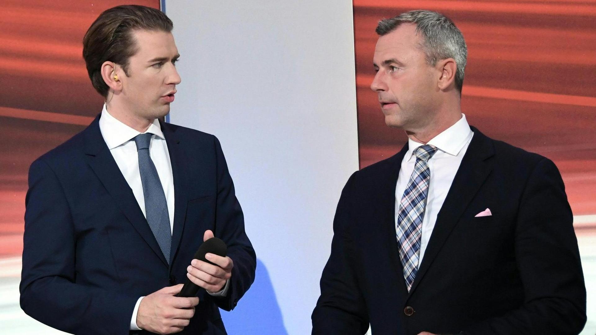 ÖVP-Spitzenkandidat Sebastian Kurz und FPÖ-Spitzenkandidat Norbert Hofer im Rahmen der Nationalratswahl am Sonntag, 29. September 2019, im Medienzentrum in der Hofburg in Wien ÖVP-Spitzenkandidat Sebastian Kurz und FPÖ-Spitzenkandidat Norbert Hofer im Rahmen der Nationalratswahl am Sonntag, 29. September 2019, im Medienzentrum in der Hofburg in Wien