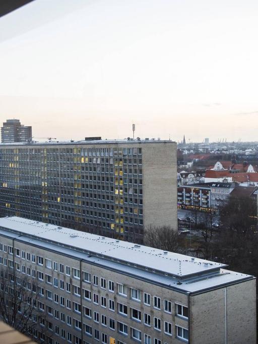 Blick aus einem der Grindelhochhäuser in Hamburg-Eimsbüttel.