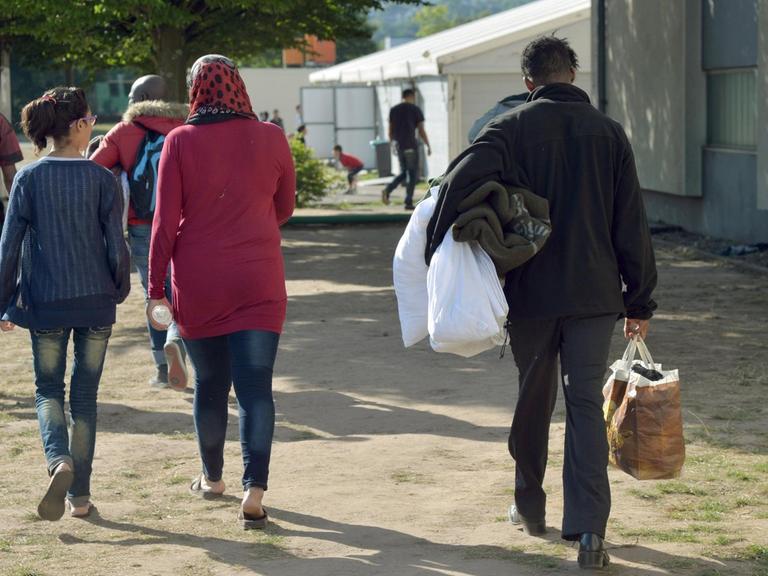 Neu angekommene Flüchtlinge in der Auffangeinrichtung für Asylbegehrende (AfA) in Trier-West