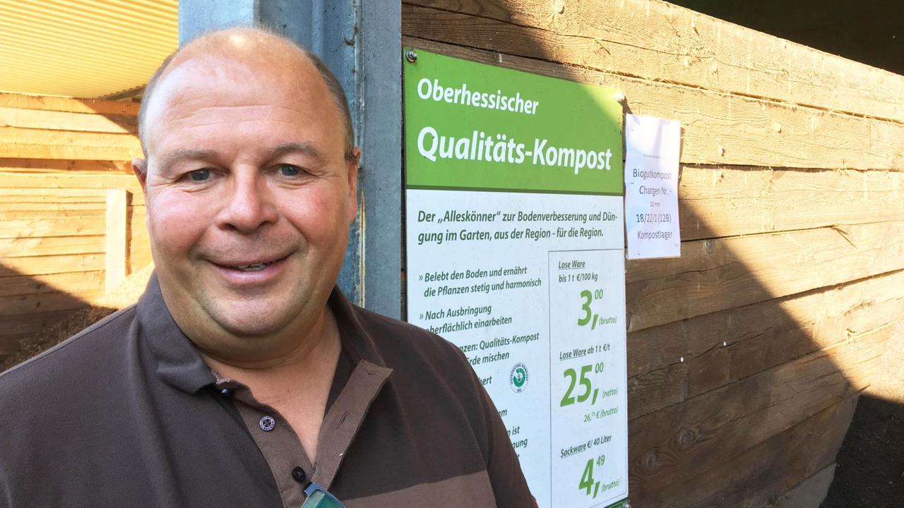 Sven Bratek leitet die Marburger Kompostierungsanlage. Sven Bratek leitet die Marburger Kompostierungsanlage.