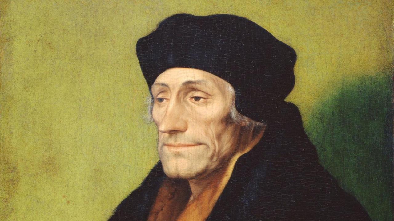 Ein Porträt von Desiderius Erasmus von Rotterdam von Hans Holbein d.J. (1530). Ein Porträt von Desiderius Erasmus von Rotterdam von Hans Holbein d.J. (1530).