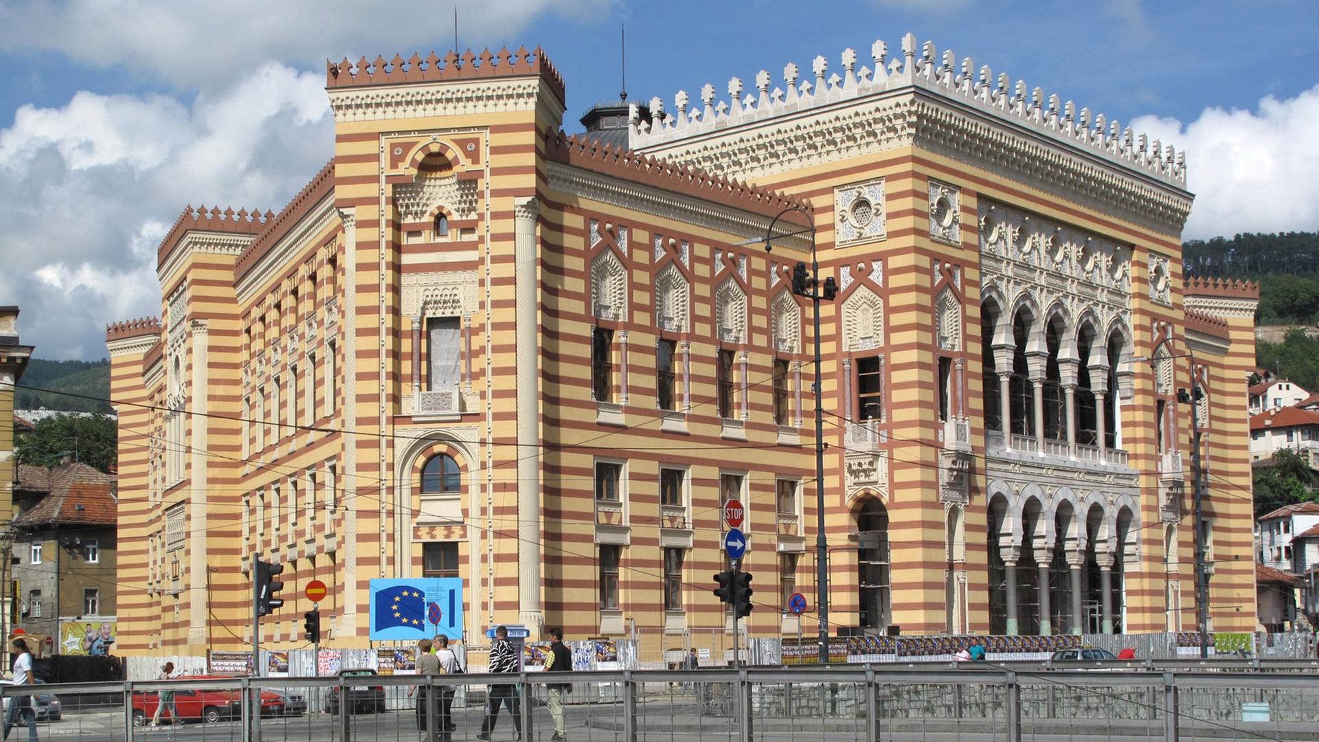 Das alte Rathaus in Sarajevo Das alte Rathaus in Sarajevo
