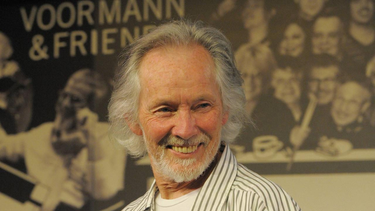 Der Zeichner und Musiker  Klaus Voormann bei einer CD-Präsentation in München.