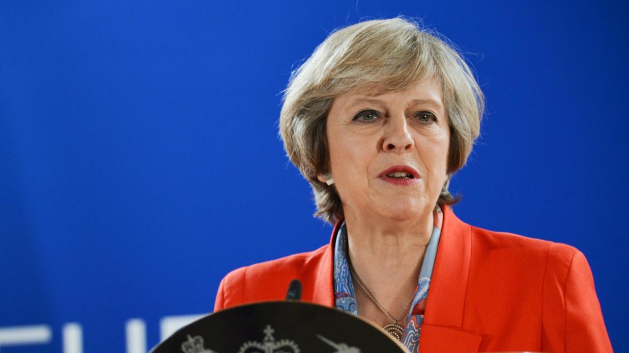 Die britische Premierministerin Theresa May. Die britische Premierministerin Theresa May.