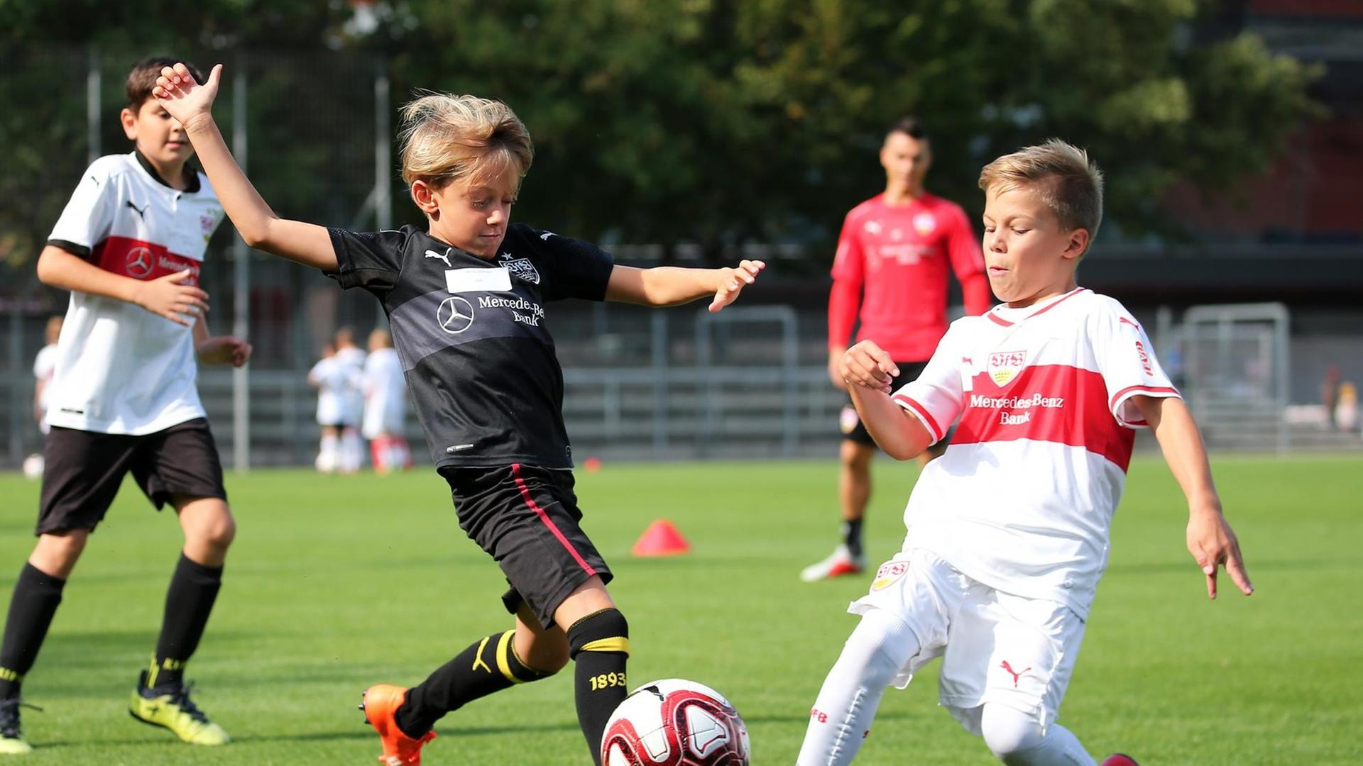 Kinder-Fußballtraining beim VfB Stuttgart.