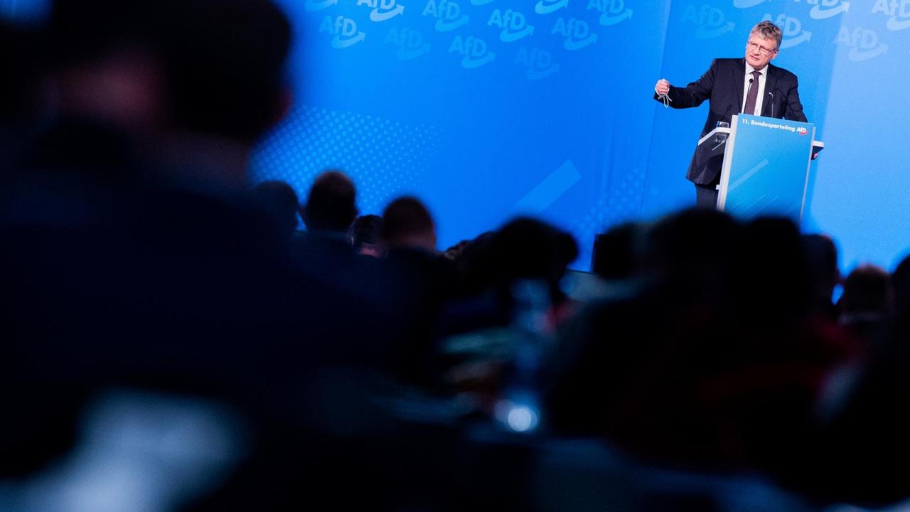 Jörg Meuthen, Bundessprecher, spricht beim Bundesparteitag der AfD in Kalkar am 28.11.2020 Jörg Meuthen, Bundessprecher, spricht beim Bundesparteitag der AfD in Kalkar am 28.11.2020