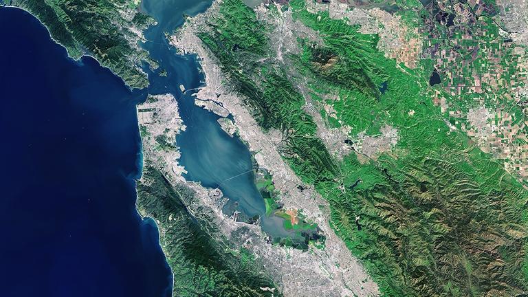 Satellitenfoto der San Francisco Bay Area Satellitenfoto der San Francisco Bay Area