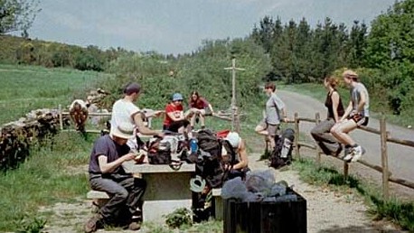 Morgenpause auf dem Jakobsweg Morgenpause auf dem Jakobsweg