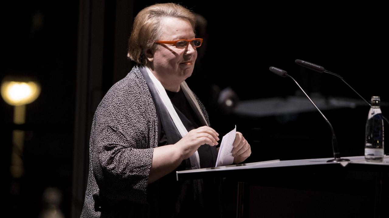 Die Schriftstellerin Natascha Wodin in der Berliner Akademie der Künste am Pariser Platz bei einer Jubiläums-Veranstaltung der Zeitschrift Sinn und Form am 22.8.2013.