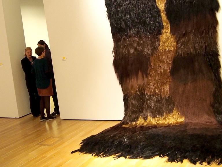 Die Arbeit "The Field" von der mexikanischen Künstlerin Teresa Serrano ist aus Frauenhaaren hergestellt. Sie gehört zu rund 150 Exponaten im Kunstmuseum Wolfsburg.