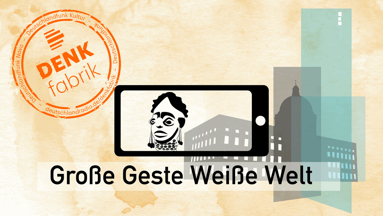 "Große Geste Weiße Welt" erzählt Geschichten rund um das Humboldt Forum, die im Stadtschloss selbst vermutlich keinen Platz finden. "Große Geste Weiße Welt" erzählt Geschichten rund um das Humboldt Forum, die im Stadtschloss selbst vermutlich keinen Platz finden.