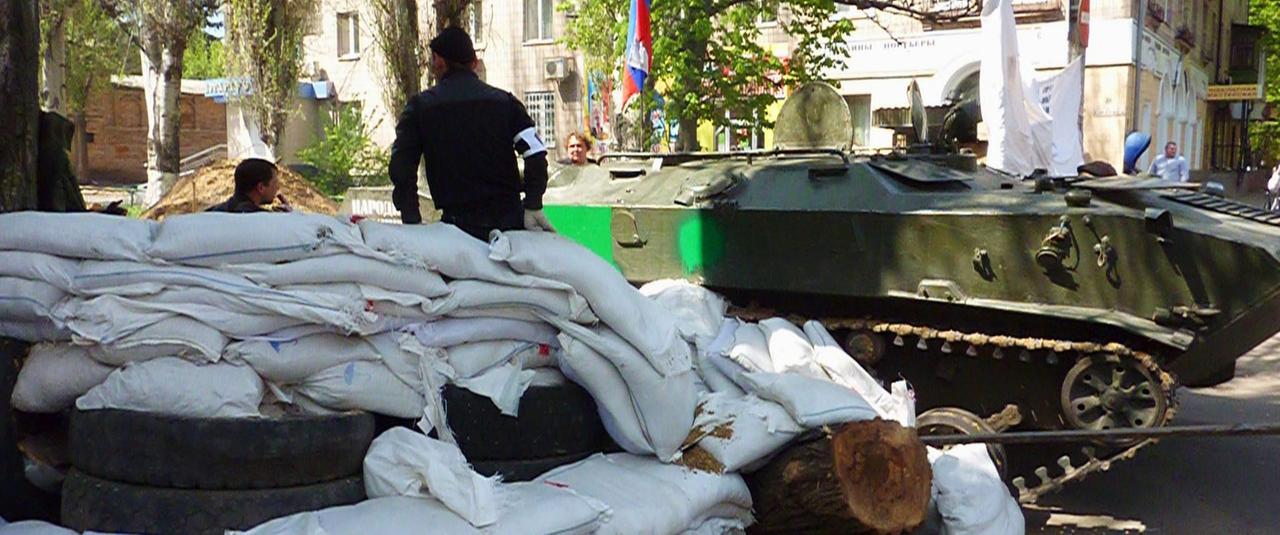 In Slawjansk halten pro-russische Kräfte noch immer öffentliche Gebäude besetzt In Slawjansk halten pro-russische Kräfte noch immer öffentliche Gebäude besetzt