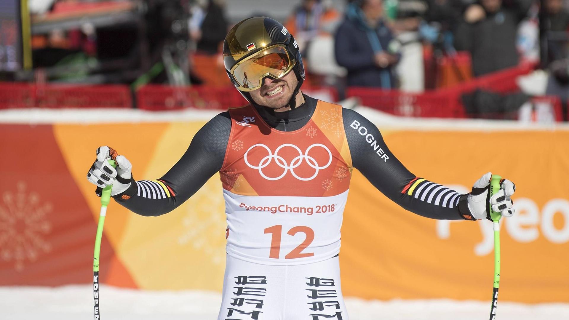 Andreas SANDER, Deutschland, GER, im Ziel, enttaeuscht, enttäuscht, Enttäuschung, Enttaeuschung 12. Platz, Men s Super-G, Super G der Maenner, am 16.02.2018 Olympische Winterspiele 2018, vom 09.02. - 25.02.2018 in PyeongChang/ Suedkorea. *** Andreas SANDER, Germany GER in the goal disappointed disappointed disappointment disappointment 12 place men s Super G Super-G of men on 16 02 2018 Winter Olympics 2018 from 09 02 25 02 2018 in PyeongChang of South Korea Andreas SANDER, Deutschland, GER, im Ziel, enttaeuscht, enttäuscht, Enttäuschung, Enttaeuschung 12. Platz, Men s Super-G, Super G der Maenner, am 16.02.2018 Olympische Winterspiele 2018, vom 09.02. - 25.02.2018 in PyeongChang/ Suedkorea. *** Andreas SANDER, Germany GER in the goal disappointed disappointed disappointment disappointment 12 place men s Super G Super-G of men on 16 02 2018 Winter Olympics 2018 from 09 02 25 02 2018 in PyeongChang of South Korea