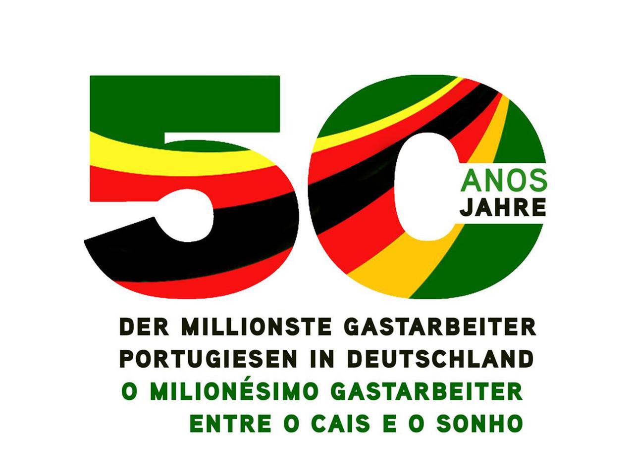 Logo zum 50. Jahrestag der Ankunft des millionsten Gastarbeiters in Deutschland Logo zum 50. Jahrestag der Ankunft des millionsten Gastarbeiters in Deutschland