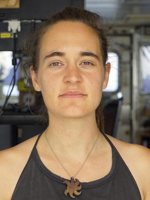Die Kapitänin der Sea-Watch 3, Carola Rackete, aufgenommen am 20. Juni 2019 an Bord des Schiffes