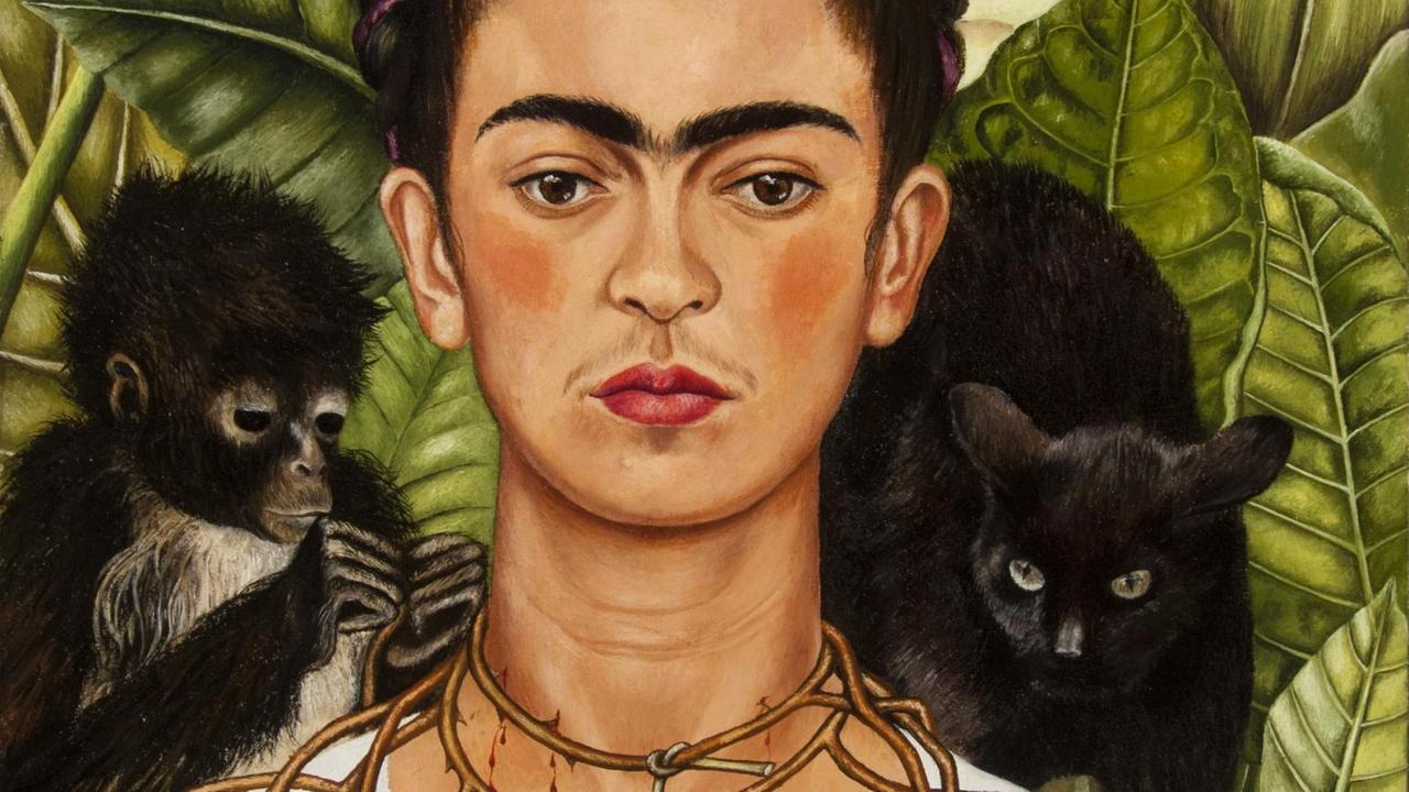 Frida Kahlos "Selbstbildnis mit Dornenhalsband". Frida Kahlos "Selbstbildnis mit Dornenhalsband".