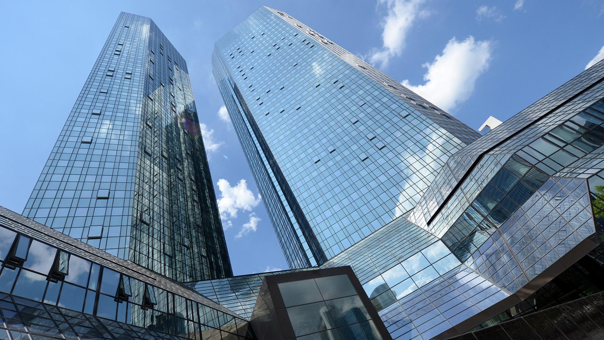 Die Zwillingstürme der Deutschen Bank in Frankfurt am Main Die Zwillingstürme der Deutschen Bank in Frankfurt am Main