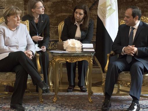 Bundeskanzlerin Angela Merkel zu Besuch in Ägypten bei Präsident Abdel Fattah al-Sisi
