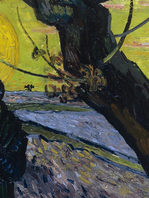 Ausschnitt aus dem Gemälde "Sämann bei untergehender Sonne" von Vincent van Gogh, Arles, November 1888.
