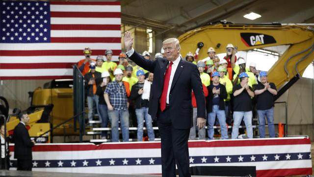 Trump spricht vor Industriearbeitern in Ohio über den baldigen Abzug der US-Soldaten aus Syrien