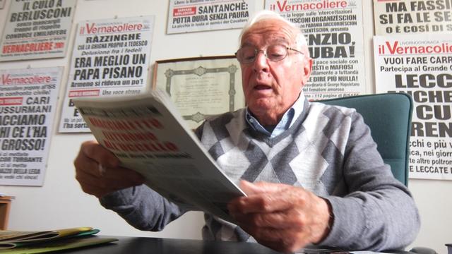 Mario Cardinali - Gründer, Herausgeber, Chefredakteur und Leitartikler des Vernacoliere, des einzigen Satiremagazins in Italien.