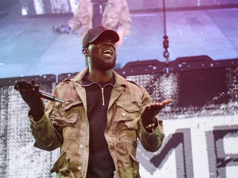 Rapper Stormzy bei der Kiss Haunted House Party in London, Ende Oktober 2019.