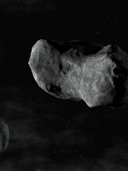 Einige der größeren Asteroiden im Asteroidengürtel (künstlerische Darstellung).