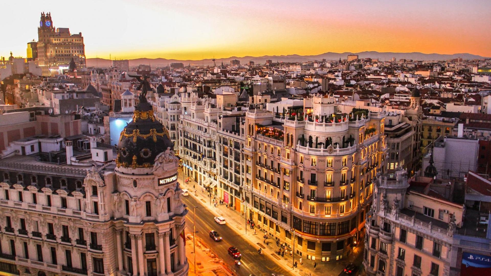 Ein prächtiger Panoramablick über Madrid Ein prächtiger Panoramablick über Madrid