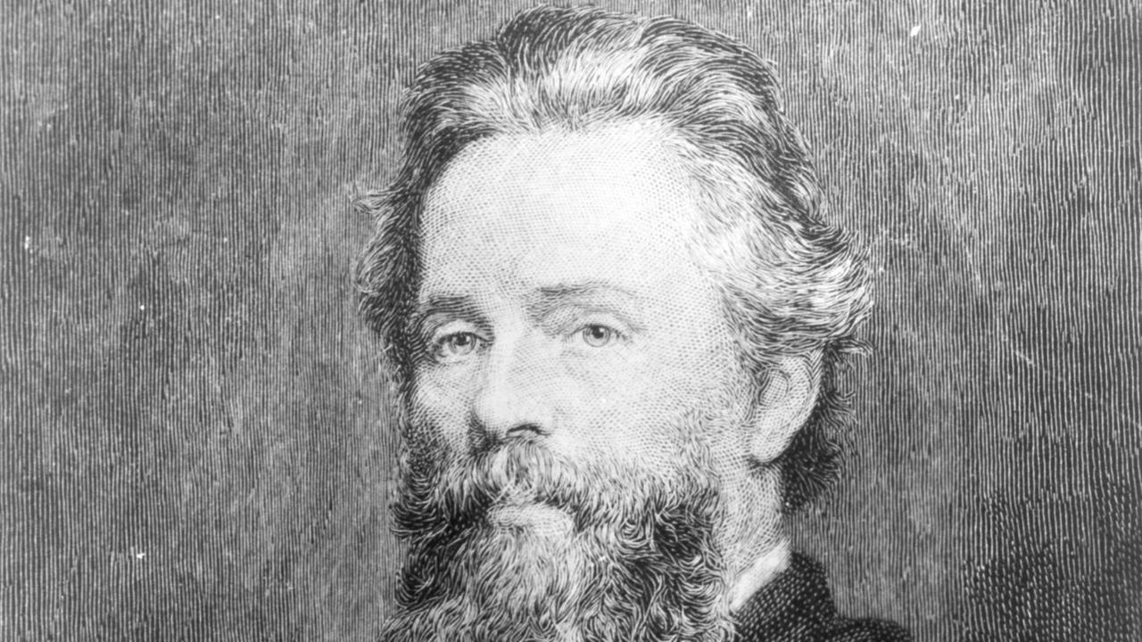 Der amerikanische Schriftsteller Herman Melville, circa 1944. Fotografie eine Radierungnach einem Porträt von Joseph O. Eaton. WHA UnitedArchives Der amerikanische Schriftsteller Herman Melville, circa 1944. Fotografie eine Radierungnach einem Porträt von Joseph O. Eaton. WHA UnitedArchives