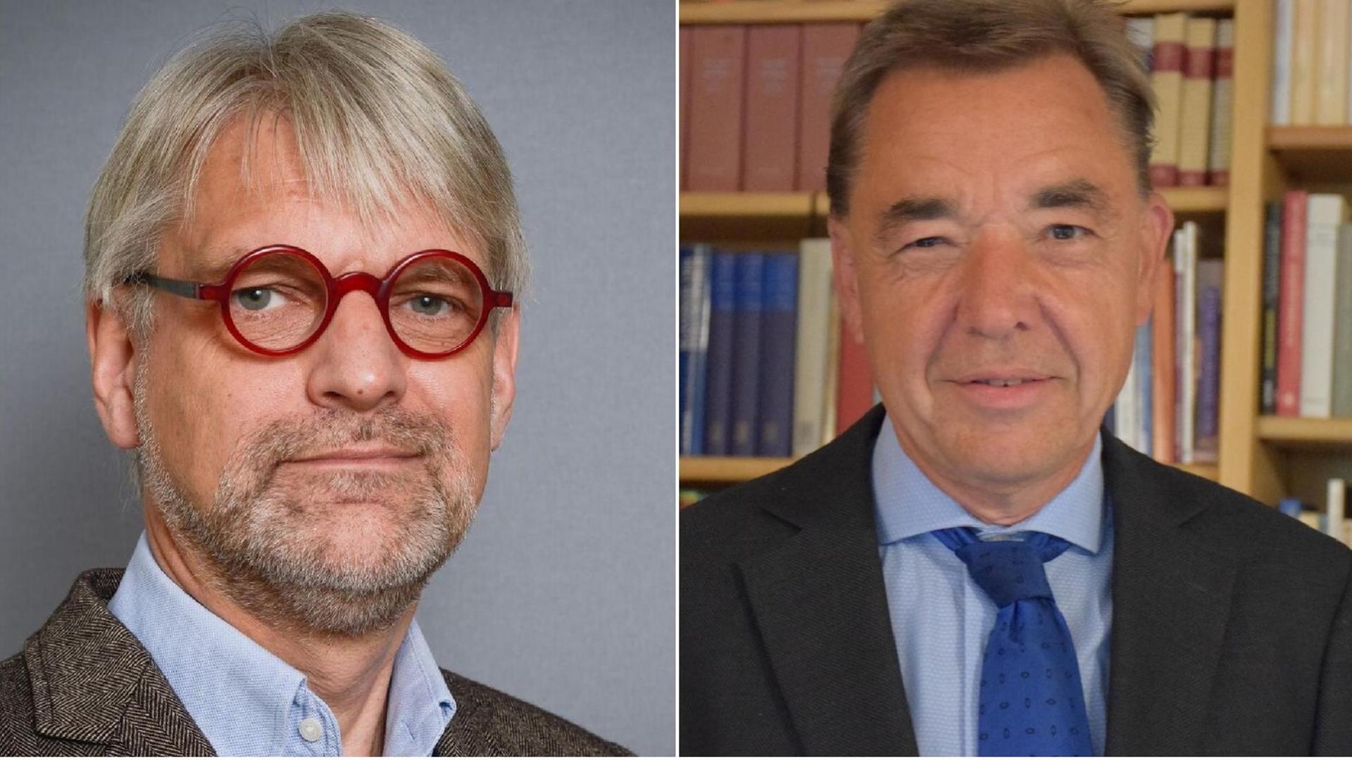 In der Sache uneinig: der evangelische Theologe Ulrich Körtner (links) und der katholische Theologe Thomas Söding (rechts) In der Sache uneinig: der evangelische Theologe Ulrich Körtner (links) und der katholische Theologe Thomas Söding (rechts)