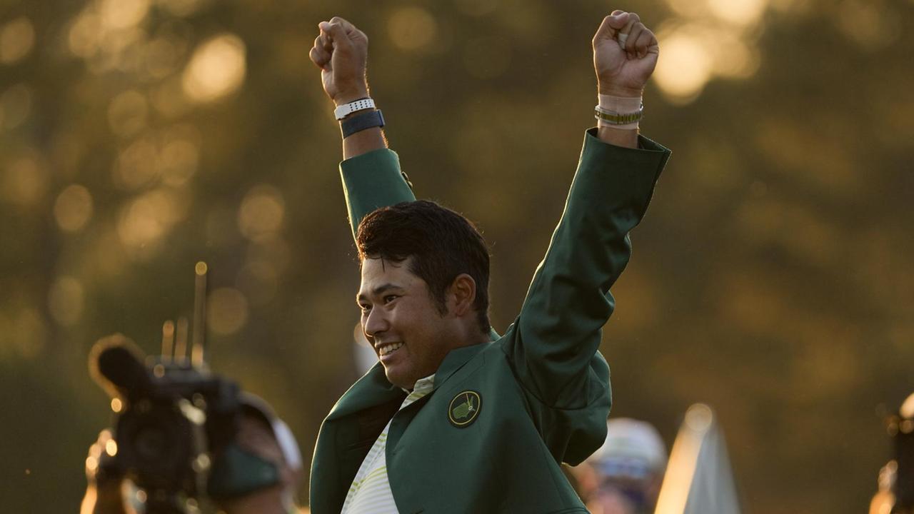 Hideki Matsuyama aus Japan freut sich. Hideki Matsuyama aus Japan freut sich.