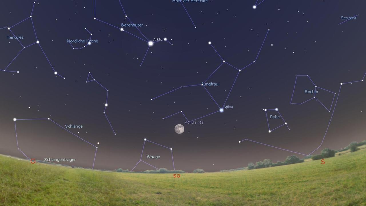 Aufgang des fast vollen Mondes morgen Abend Aufgang des fast vollen Mondes morgen Abend