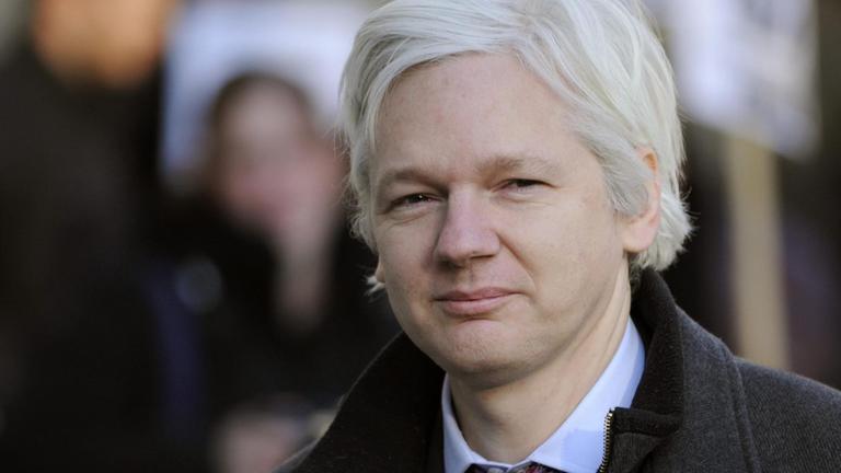 Der Wikileaks-Gründer Julian Assange, aufgenommen am 02.02.2012 in London.
