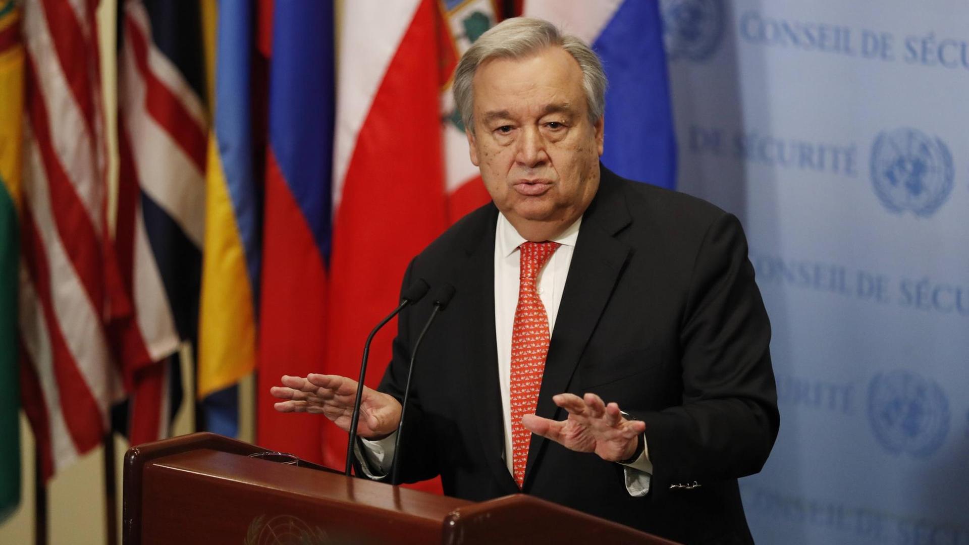 UNO-Generalsekretär Antonio Guterres UNO-Generalsekretär Antonio Guterres