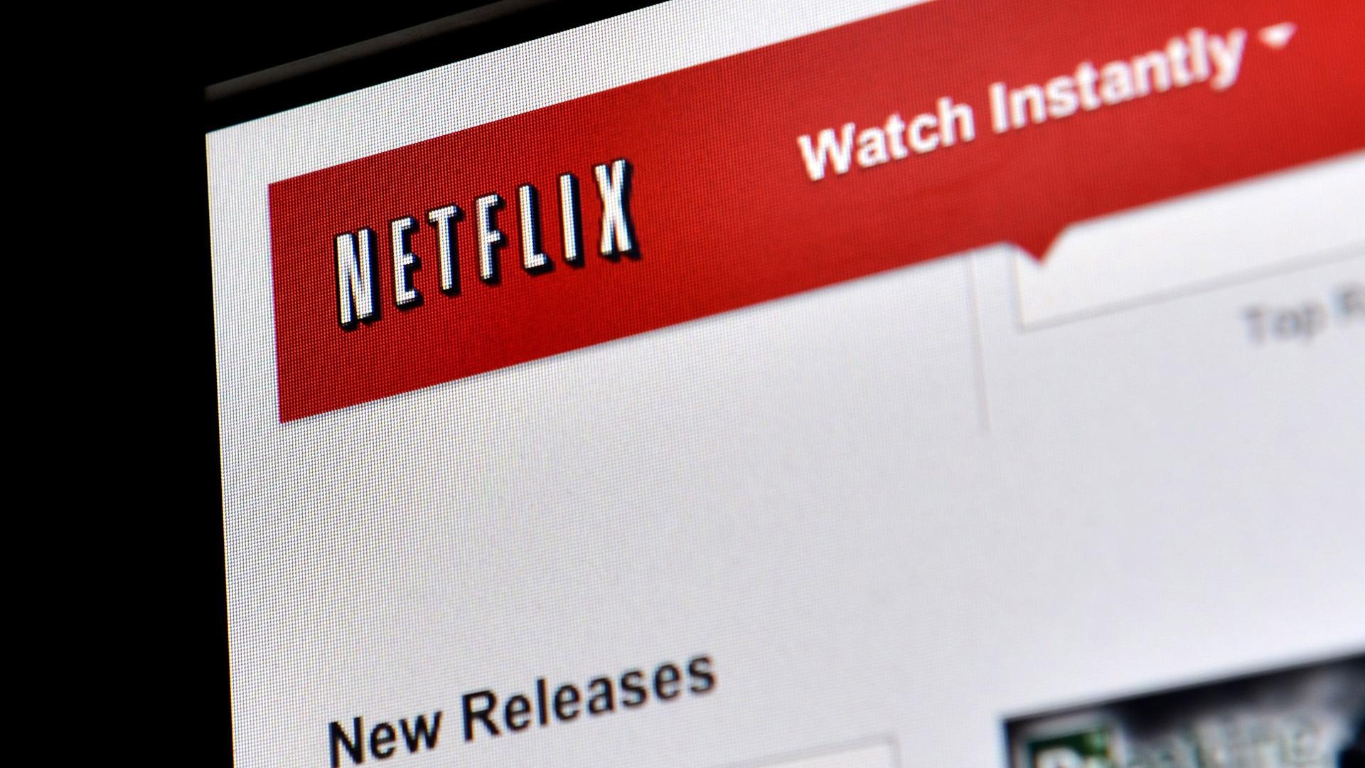 Ein Computerbildschirm zeigt die Webseite des US-Streamingdienstes Netflix am 24. Juli 2012 Ein Computerbildschirm zeigt die Webseite des US-Streamingdienstes Netflix am 24. Juli 2012