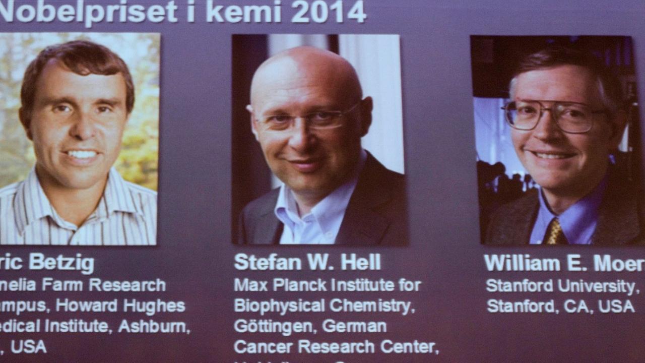 Den diesjährigen Nobelpreis für Chemie bekommen der Deutsche Stefan W. Hell sowie die beiden Forscher Eric Betzig und William E. Moerner.