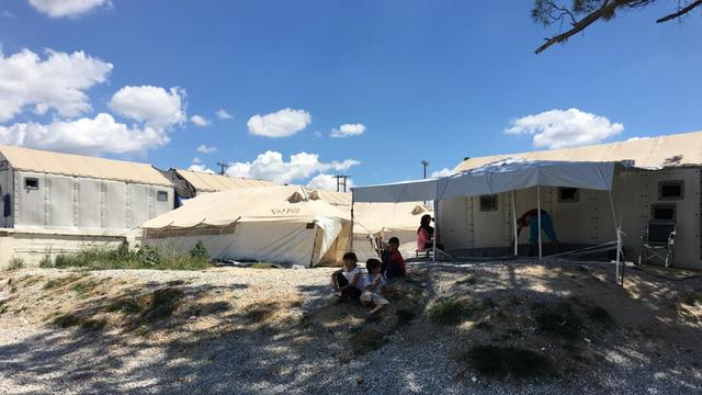 Flüchtlings-Lager Diavata in Griechenland nahe Thessaloniki