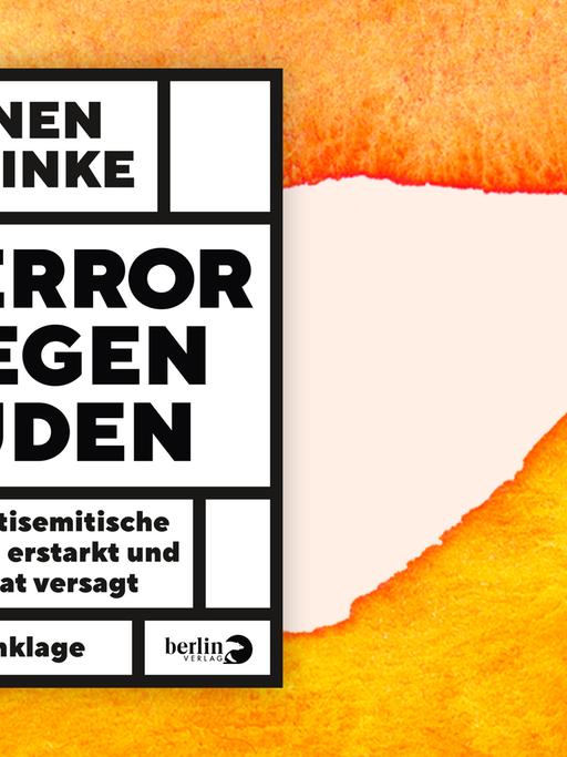 Das Cover von Ronen Steinkes „Terror gegen Juden“ vor Deutschlandfunk Kultur Hintergrund.