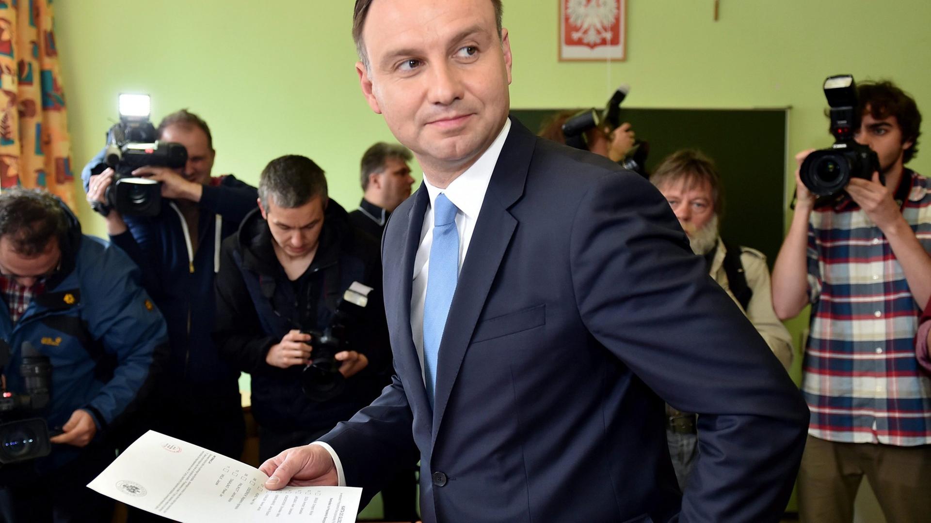 Der polnische Präsidentschaftskandidat Andrzej Duda Der polnische Präsidentschaftskandidat Andrzej Duda