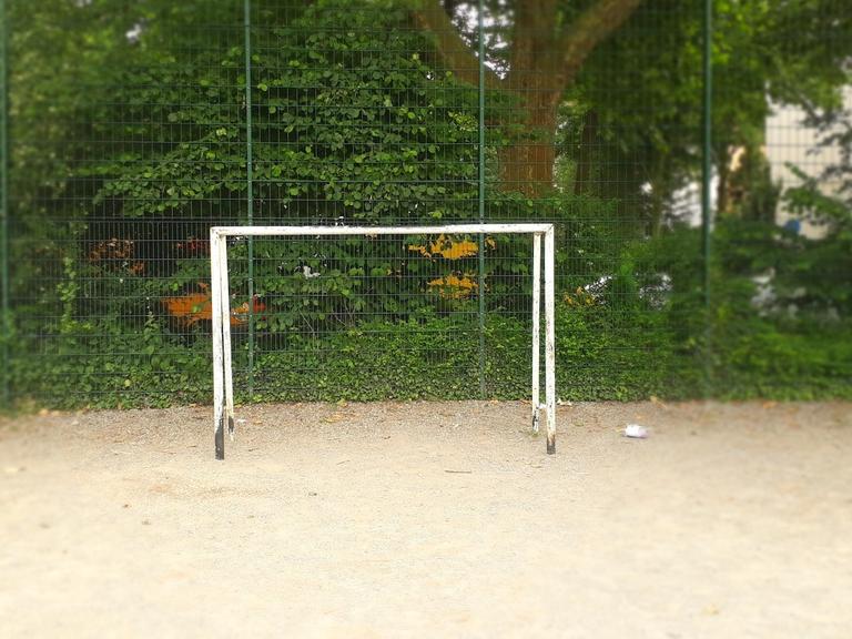 Blick auf den Bolzplatz in der Olgastraße in Gelsenkirchen.